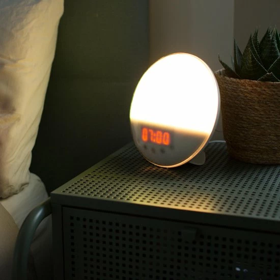 Silvergear Wake Up Light Wekker - Wekker Met Licht - Radio - Wit - Afbeelding 8