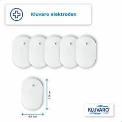 Kluvaro TENS/EMS Elektroden Pads - Voor Elektrodentherapie Apparaat - 3,3 Mm Knoopsluiting - 6,5x4,4 Cm - 20 Stuks -Beurer store 550x550 1075