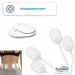 Kluvaro TENS/EMS Elektroden Pads - Voor Elektrodentherapie Apparaat - 3,3 Mm Knoopsluiting - 6,5x4,4 Cm - 20 Stuks -Beurer store 550x550 1076