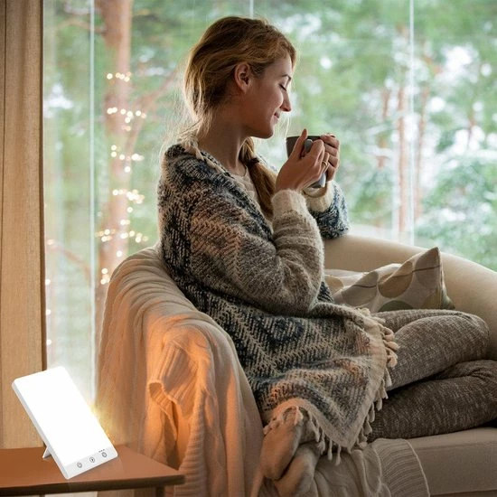 Alizendeh Lichttherapielamp Lichttherapie Energielamp - Tegen Winterdepressie - Winterdepressie Energylight-Sunlight SAD Light-6500K-11000 LUX-wit - Afbeelding 5