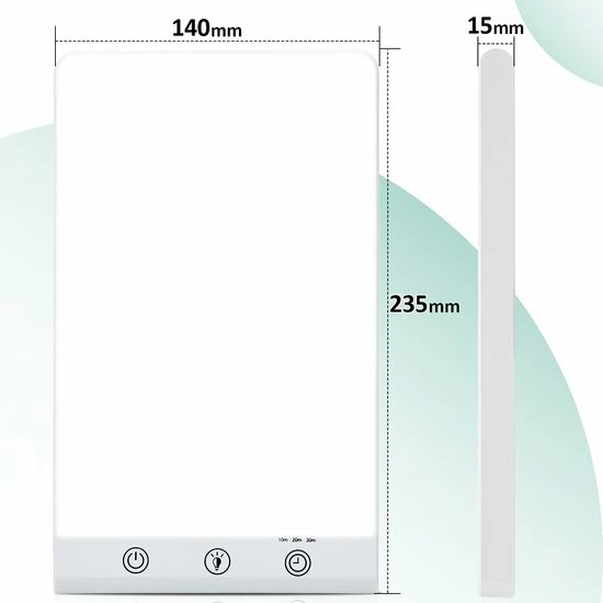 Alizendeh Lichttherapielamp Lichttherapie Energielamp - Tegen Winterdepressie - Winterdepressie Energylight-Sunlight SAD Light-6500K-11000 LUX-wit - Afbeelding 7