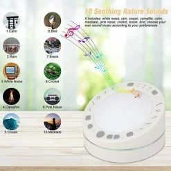 Unionway White Noise Machine Baby – Slaaptrainer – Witte Ruis – Slaaphulp – Kinderen En Volwassenen – Incl. Timer – Muziekdoos – Slaap Geluidsmachine -Beurer store 550x550 1094