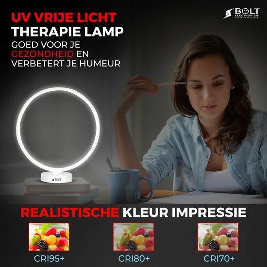 Bolt Electronics? Bolt Electronics ? Tafellamp ? Moodlamp ? Lichttherapielamp - Moodlight ? Daglichtlamp ? RGB Licht ? Wit - Afbeelding 13