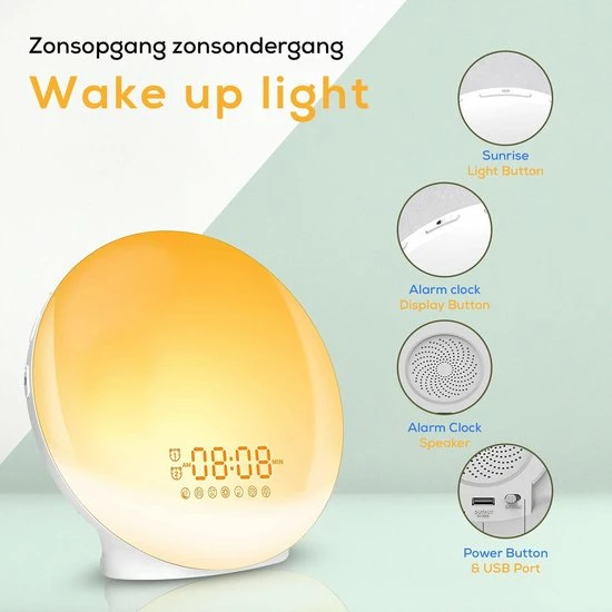 Dealingtoday, Wake-Up Light ? Wekkerradio met dubbele wektijd ? USB aansluiting Merkloos Dealingtoday, Wake-Up Light ? Wekkerradio Met Dubbele Wektijd ? USB Aansluiting -Beurer store 550x550 1178