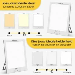 BrellaVio Happy Light Daglichtlamp - 12.000 LUX - Wit - LED Lichttherapie - Winterdepressie Bureaulamp - Daglicht Lamp - SAD Daylight Therapy - Hobby Lampen -Beurer store 550x550 189