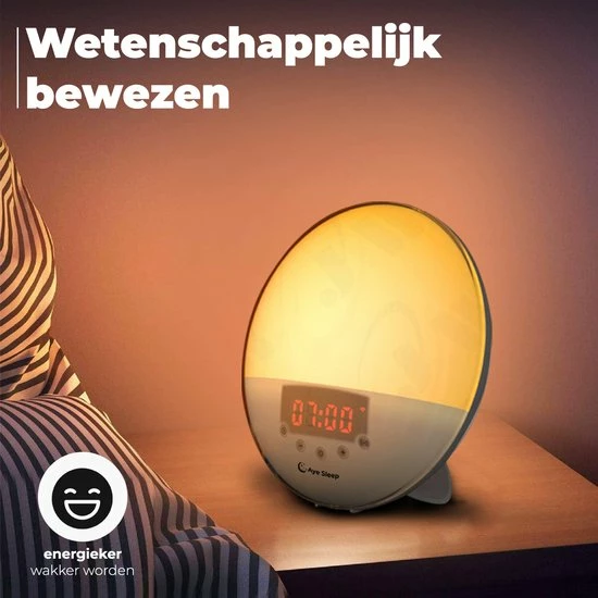 AyeSleep Wake Up Light ? Met App ? Wekkerradio ? Slaaptrainer - Alexa & Google Home - Afbeelding 8