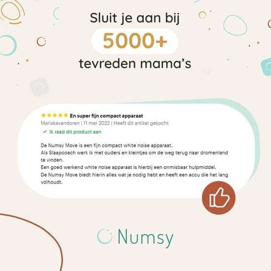 Numsy Move White Noise Machine Baby - Witte Ruis Machine 5 Numsy Move White Noise Machine Baby - Witte Ruis Machine - Afbeelding 3