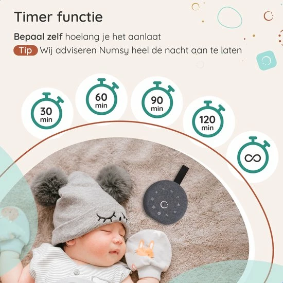 Numsy Move White Noise Machine Baby - Witte Ruis Machine 7 Numsy Move White Noise Machine Baby - Witte Ruis Machine - Afbeelding 5