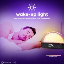 Boostiv Wake Up Light - Speaker Radio - Slaaphulpen - Bluetooth - Wekkerradio - Nachtlampje - Digitale Wekker - Wekker - Ambilight - Radio's -Beurer store 550x550 253