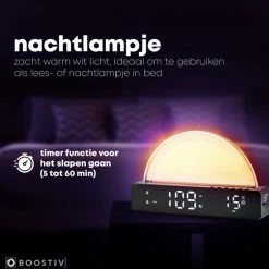 Boostiv Wake Up Light - Speaker Radio - Slaaphulpen - Bluetooth - Wekkerradio - Nachtlampje - Digitale Wekker - Wekker - Ambilight - Radio's -Beurer store 550x550 254