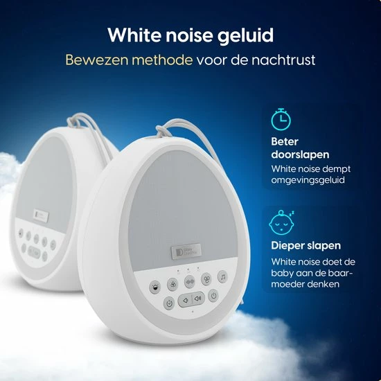 Diley Dreams? Diley Het Droom Ei Slaaptrainer ? White Noise Machine ? Muziek Doosje ? Witte Ruis Met LED Lampen - Afbeelding 3