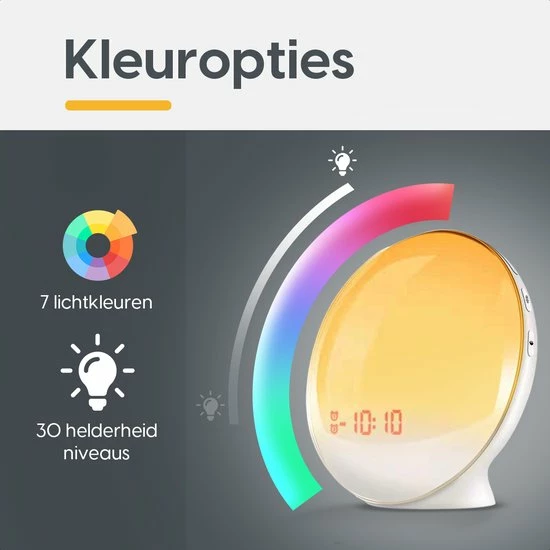 ProSova Wake Up Light - Slaaptrainer - Wekkerradio - Nachtlamp - Dubbele Wektijd - 7 Kleuren - USB aansluiting ProSova Wake Up Light - Slaaptrainer - Wekkerradio - Nachtlamp - Dubbele Wektijd - 7 Kleuren - USB Aansluiting -Beurer store 550x550 273