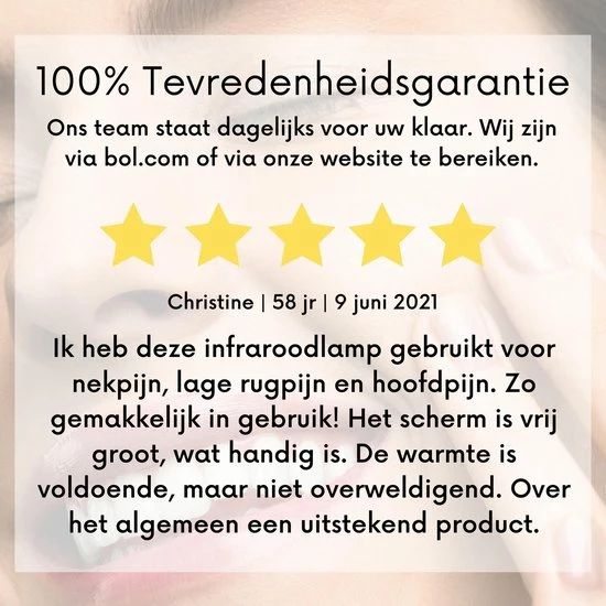 Panacea Infraroodlamp Voor Spieren En Gewrichten Infrarood Paneel 300w - Afbeelding 7