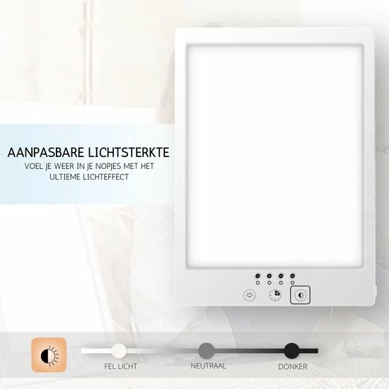 Merkloos Lichttherapie Daglichtlamp ? Lichttherapielamp ? SAD Lamp ? Energielamp Voor Hobby / Winterdepressie - Afbeelding 7