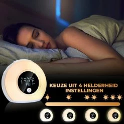 Nince Wake Up Light Van Hoge Kwaliteit - Wake Up Light Met Bluetooth - Digitale Wekker Met Nachtlampje -Beurer store 550x550 381