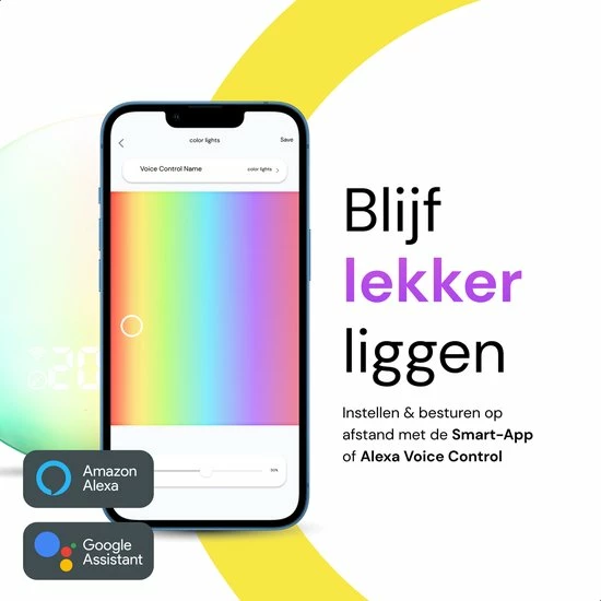 Superity? Superity - Wake Up Light Met Smart Control - Slaapwekker - Lichtwekker - Nachtlamp - Slaaptrainer - White Noise Functie - Afbeelding 5