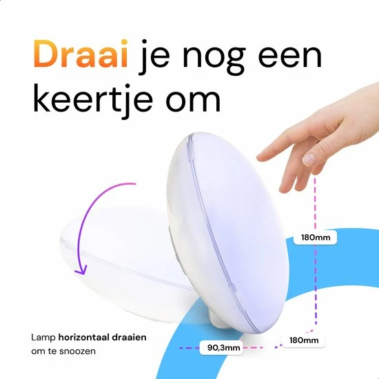 Superity? Superity - Wake Up Light Met Smart Control - Slaapwekker - Lichtwekker - Nachtlamp - Slaaptrainer - White Noise Functie - Afbeelding 7