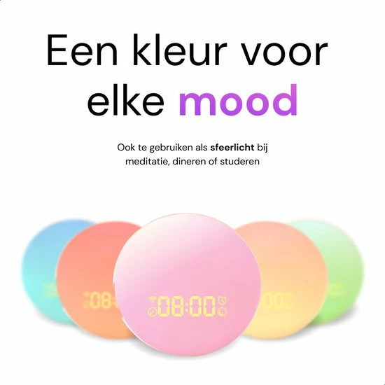 Superity? Superity - Wake Up Light Met Smart Control - Slaapwekker - Lichtwekker - Nachtlamp - Slaaptrainer - White Noise Functie - Afbeelding 8