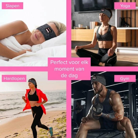 Mertira? Bluetooth Slaapmasker - Slaap Koptelefoon - Slaapmasker Bluetooth - Oogmasker Slaap - Slaaptrainer - Set - Roze - Afbeelding 10