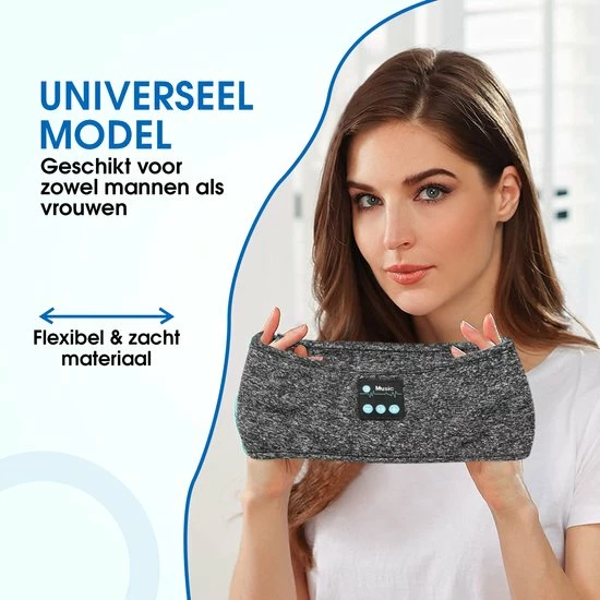 Mertira? Bluetooth Slaapmasker - Slaap Koptelefoon - Slaapmasker Bluetooth - Oogmasker Slaap - Slaaptrainer - Set - Blauw - Afbeelding 4