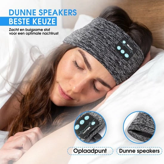 Mertira? Bluetooth Slaapmasker - Slaap Koptelefoon - Slaapmasker Bluetooth - Oogmasker Slaap - Slaaptrainer - Set - Blauw - Afbeelding 5