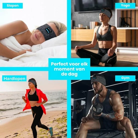 Mertira? Bluetooth Slaapmasker - Slaap Koptelefoon - Slaapmasker Bluetooth - Oogmasker Slaap - Slaaptrainer - Set - Blauw - Afbeelding 11