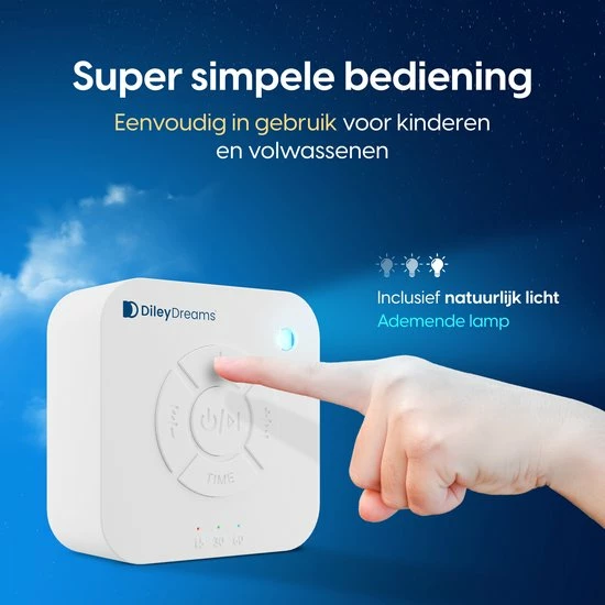Diley Dreams? Diley Dreams Milky Slaaptrainer ? Witte Ruis ? White Noise Machine - Geschikt Voor Baby, Kinderen En Volwassen - Afbeelding 5