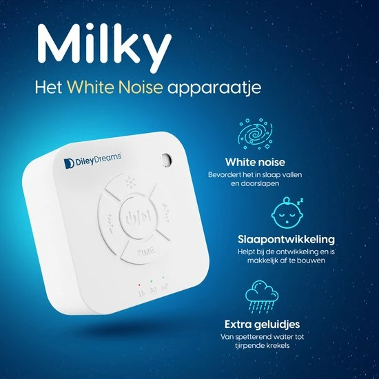 Diley Dreams? Diley Dreams Milky Slaaptrainer ? Witte Ruis ? White Noise Machine - Geschikt Voor Baby, Kinderen En Volwassen - Afbeelding 12