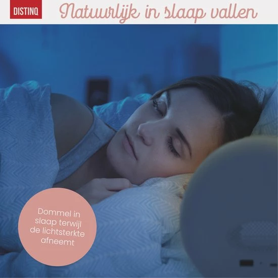 DistinQ Wake-Up Light ? Wekkerradio Met Dubbele Wektijd ? Slaaphulp Met USB Aansluiting - Grijs 10 DistinQ Wake-Up Light ? Wekkerradio Met Dubbele Wektijd ? Slaaphulp Met USB Aansluiting - Grijs - Afbeelding 8
