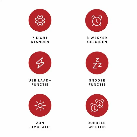 DistinQ Wake-Up Light ? Wekkerradio Met Dubbele Wektijd ? Slaaphulp Met USB Aansluiting - Grijs 14 DistinQ Wake-Up Light ? Wekkerradio Met Dubbele Wektijd ? Slaaphulp Met USB Aansluiting - Grijs - Afbeelding 12