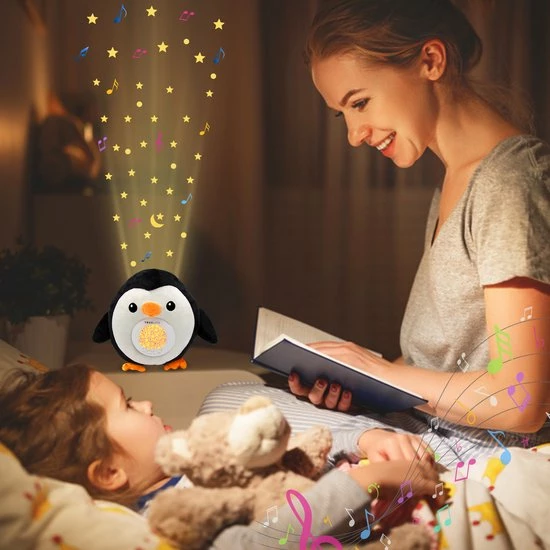 TrueLife Slaaptrainer En White Noise Machine En Sterrenprojector – Knuffel Pinguïn – Slaapgeluiden – Witte Ruis – Baby - Peuter - Afbeelding 10