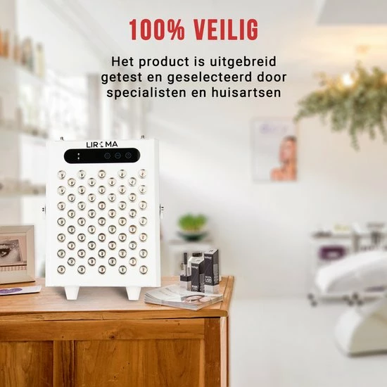 LIROMA? LED Infraroodlamp - 4 Golflengtes - Timer - Rood Licht Therapie - Collageen Lamp ? Bevordert Bloedcirculatie ? Fibromyalgie - Warmtelamp - Lichttherapie - Black Friday 2022 Deals - Afbeelding 5