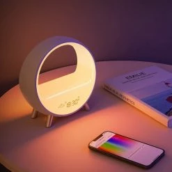 Global Goods GlobalGoods ® - Multifunctionele 5-in-1 Wake-up Light - Inclusief Nederlandse Handleiding - Wekkerradio - Bluetooth Speaker - Lichtwekker - Smart Clock - WiFi - Slaaptrainer - Slaaphulp - Noise Machine - Google Home | Amazon Alexa -Beurer store 550x550 668