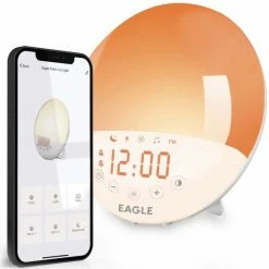 Eagle Electronics Eagle Smart Wake Up Light – Wekkerradio – Nachtlamp – Lichttherapielamp – Verbind Met Telefoon