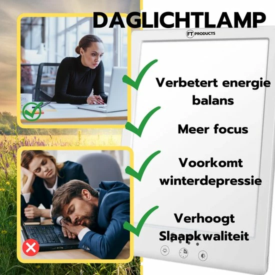 FT Products FT-products Daglichtlamp - LED Lichttherapie 12.000 LUX - Winterdepressie Daglicht Lamp - SAD Daylight Therapy - Therapie Lamp - Bureaulamp - Hobby Lamp 4 FT Products FT-products Daglichtlamp - LED Lichttherapie 12.000 LUX - Winterdepressie Daglicht Lamp - SAD Daylight Therapy - Therapie Lamp - Bureaulamp - Hobby Lamp - Afbeelding 2