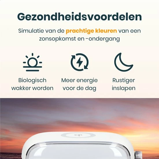BalkaVision® Wake Up Light – Draadloze Oplader – Digitale Wekker – Lichtwekker- Met Nederlandse Handleiding En Gratis E-book - Afbeelding 4