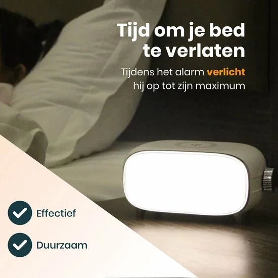 BalkaVision® Wake Up Light – Draadloze Oplader – Digitale Wekker – Lichtwekker- Met Nederlandse Handleiding En Gratis E-book - Afbeelding 6