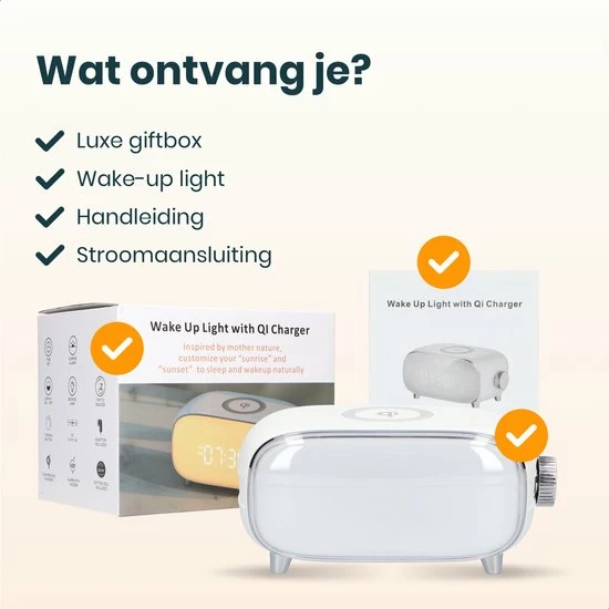 BalkaVision® Wake Up Light – Draadloze Oplader – Digitale Wekker – Lichtwekker- Met Nederlandse Handleiding En Gratis E-book - Afbeelding 10