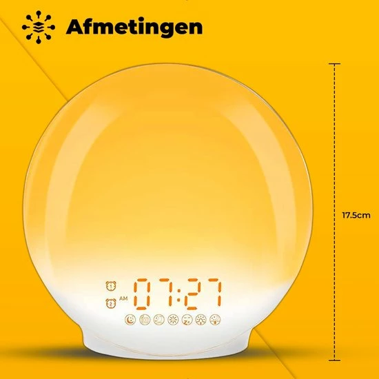 B-care Wake-up Light - Wifi Smart - Smart Life App - Lichtwekker - Wekkerradio - Slaaphulp - Digitale Wekker Met Lamp - Sfeerverlichting - FM-radio - Snooze Functie - 8 Natuurgeluiden - 2 Wektijden - 7 Kleuren - 20 Helderheidsaanpassingen 15 B-care Wake-up Light - Wifi Smart - Smart Life App - Lichtwekker - Wekkerradio - Slaaphulp - Digitale Wekker Met Lamp - Sfeerverlichting - FM-radio - Snooze Functie - 8 Natuurgeluiden - 2 Wektijden - 7 Kleuren - 20 Helderheidsaanpassingen - Afbeelding 13