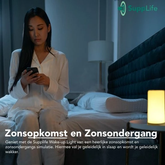 Supplife Wake-up Light - Inclusief Gratis E-book - Slaaptrainer - Wekker - Natuurlijke Geluiden - Afbeelding 11