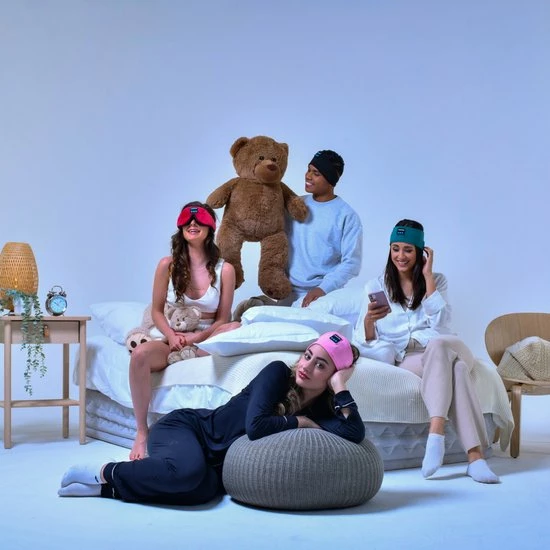 EverestPeak? Bluetooth Slaapmasker - Slaaptrainer - Met 3 In 1 Koptelefoon - 25x10CM - Groen - Afbeelding 3