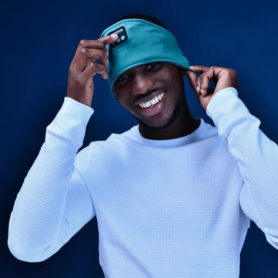 EverestPeak? Bluetooth Slaapmasker - Slaaptrainer - Met 3 In 1 Koptelefoon - 25x10CM - Groen - Afbeelding 5