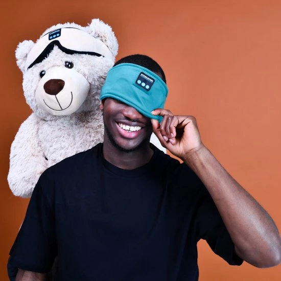 EverestPeak? Bluetooth Slaapmasker - Slaaptrainer - Met 3 In 1 Koptelefoon - 25x10CM - Groen - Afbeelding 10