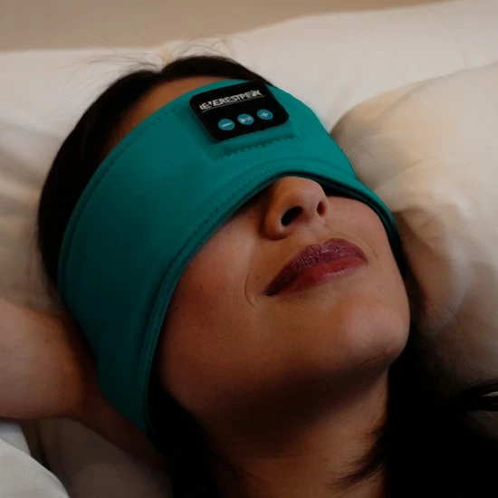 EverestPeak? Bluetooth Slaapmasker - Slaaptrainer - Met 3 In 1 Koptelefoon - 25x10CM - Groen - Afbeelding 13