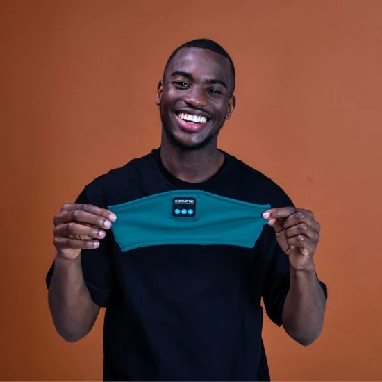 EverestPeak? Bluetooth Slaapmasker - Slaaptrainer - Met 3 In 1 Koptelefoon - 25x10CM - Groen - Afbeelding 15