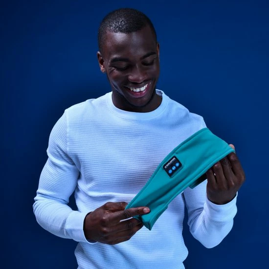 EverestPeak? Bluetooth Slaapmasker - Slaaptrainer - Met 3 In 1 Koptelefoon - 25x10CM - Groen - Afbeelding 17