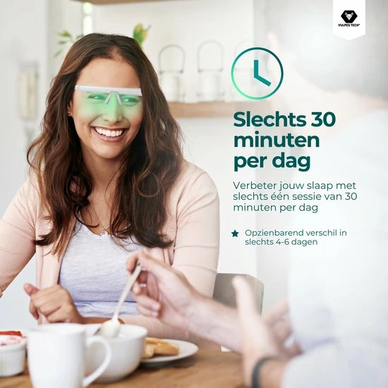 Vulpes Goods Vulpes Tech? Lichttherapie Bril - Lichttherapielamp - Energielamp - Daglichtlamp - 2 Standen & App-besturing - Wetenschappelijk Bewezen - Wit & Goud - PRO Versie - Afbeelding 12