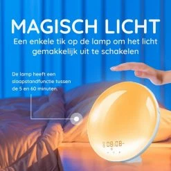 L.O.B. GOODS Luxe Wake-up Light - Licht Wekker - Wekker Radio - Wekker Met Licht - Nachtlampje Kinderen - 2 Wekkers - Snooze - Slaaphulp -Beurer store 550x550 933