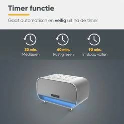 ProSova White Noise Machine - Deluxe Versie - Slaaphulp - Ruismachine - Slaaptrainer - Muziekdoosje - Witte Ruis Baby En Volwassenen - 24 Geluiden - Luchtreiniger - + Gratis (E)-Slaapboek -Beurer store 550x550 961