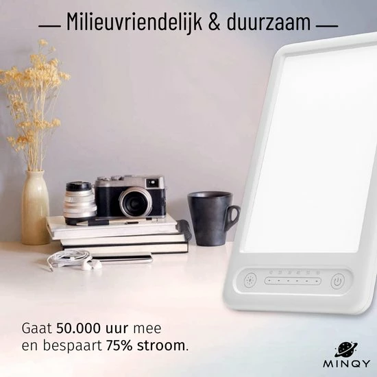 Daglichtlamp Lichttherapielamp Lichttherapie Energielamp - Winterdepressie - 2 Standen - 6500 10000 LUX - MINQY® - Afbeelding 6